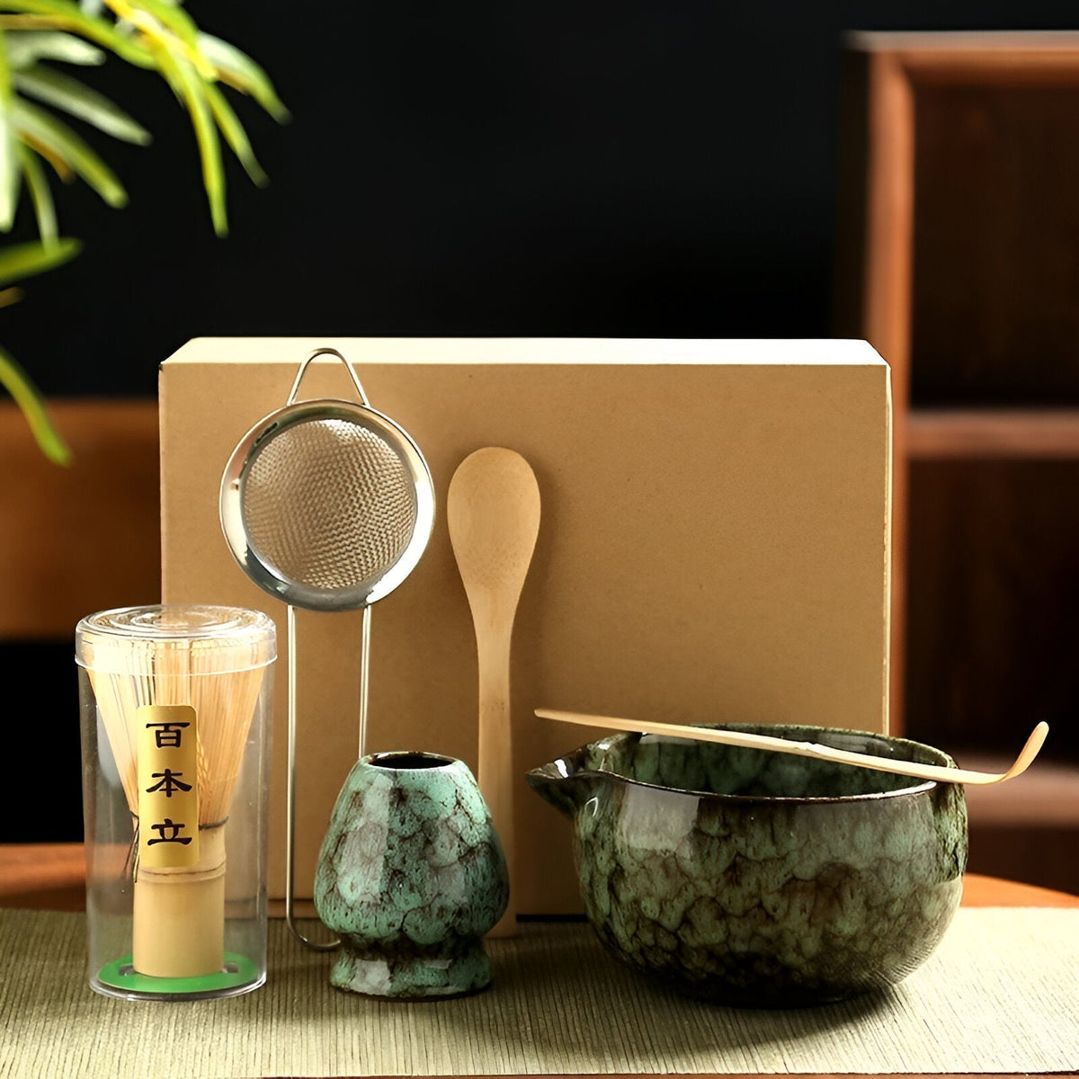 Matcha-set – Traditioneel theeservies als cadeau, 6-delig voor de theeceremonie van hoogwaardige materialen