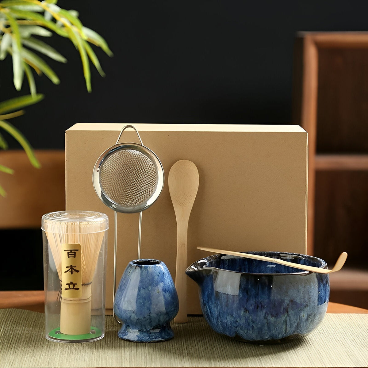 Matcha-set – Traditioneel theeservies als cadeau, 6-delig voor de theeceremonie van hoogwaardige materialen