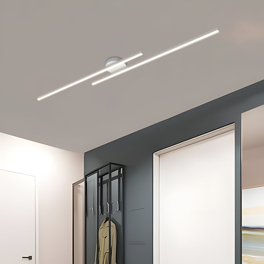 Moderne aluminium semi-opbouw led-plafondlamp