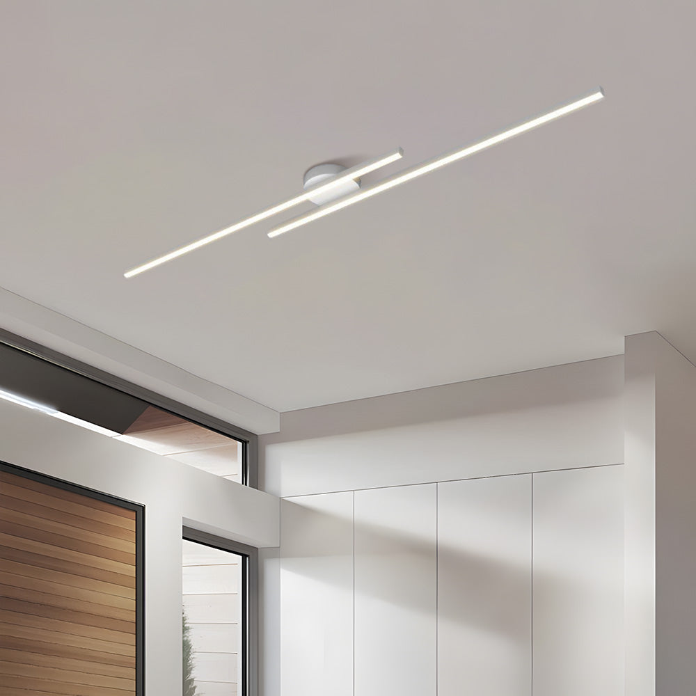 Moderne aluminium semi-opbouw led-plafondlamp