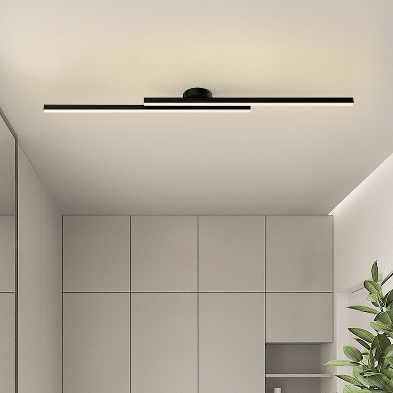 Moderne aluminium semi-opbouw led-plafondlamp