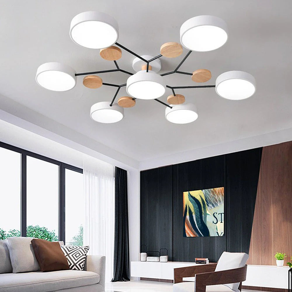 Moderne Halo LED semi-inbouw plafondlamp voor stijlvolle ruimtes
