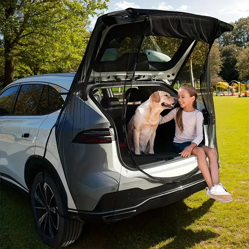 Muggennet voor kofferbak - autocamping