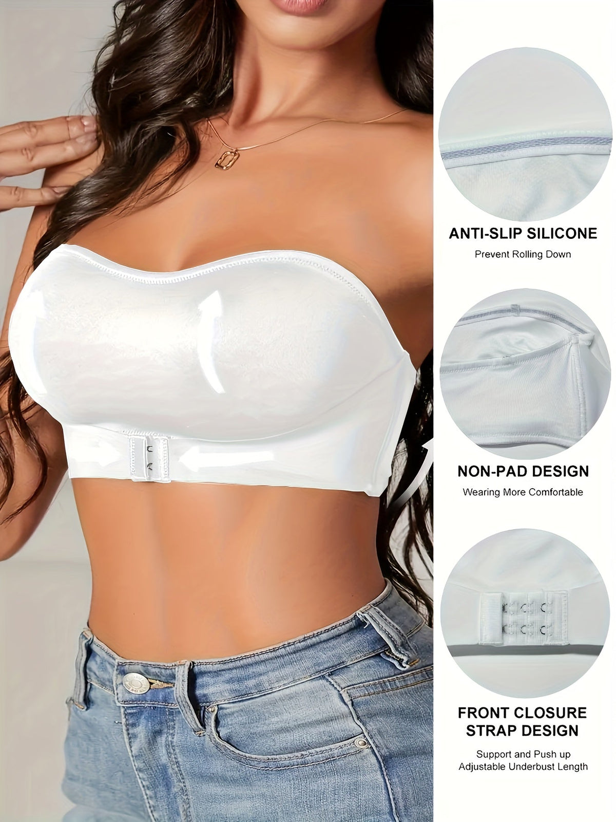 Naadloze Anti-Slip Bandeau Sport-bh - Comfort en Stijl