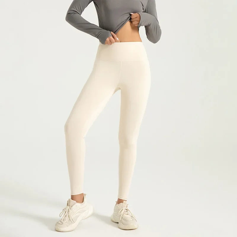 Naadloze sportlegging met hoge taille en push-upeffect voor dames - voor yoga en fitness