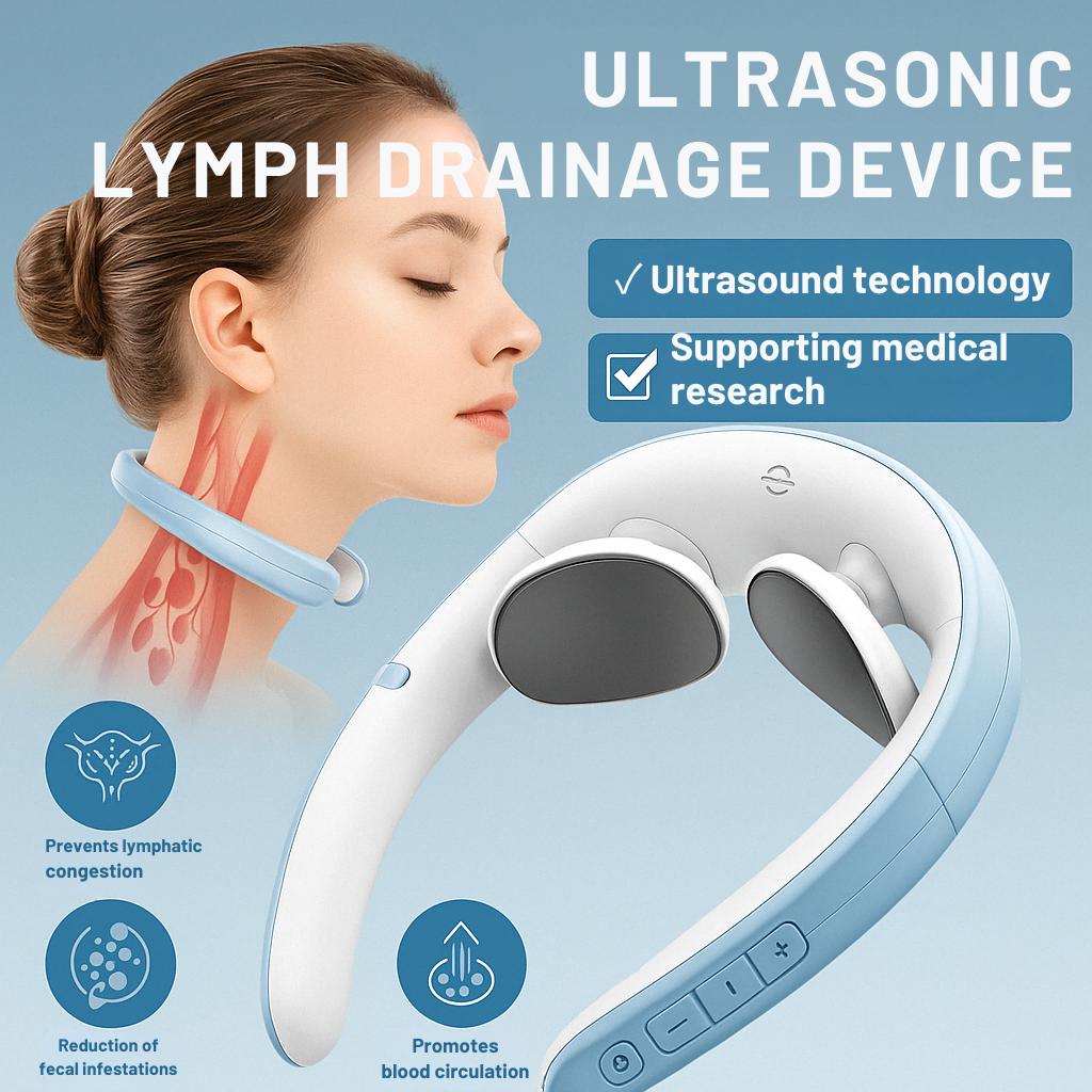 Nekmassageapparaat | Ultrasone Lymfedrainage | Draadloos Massageapparaat