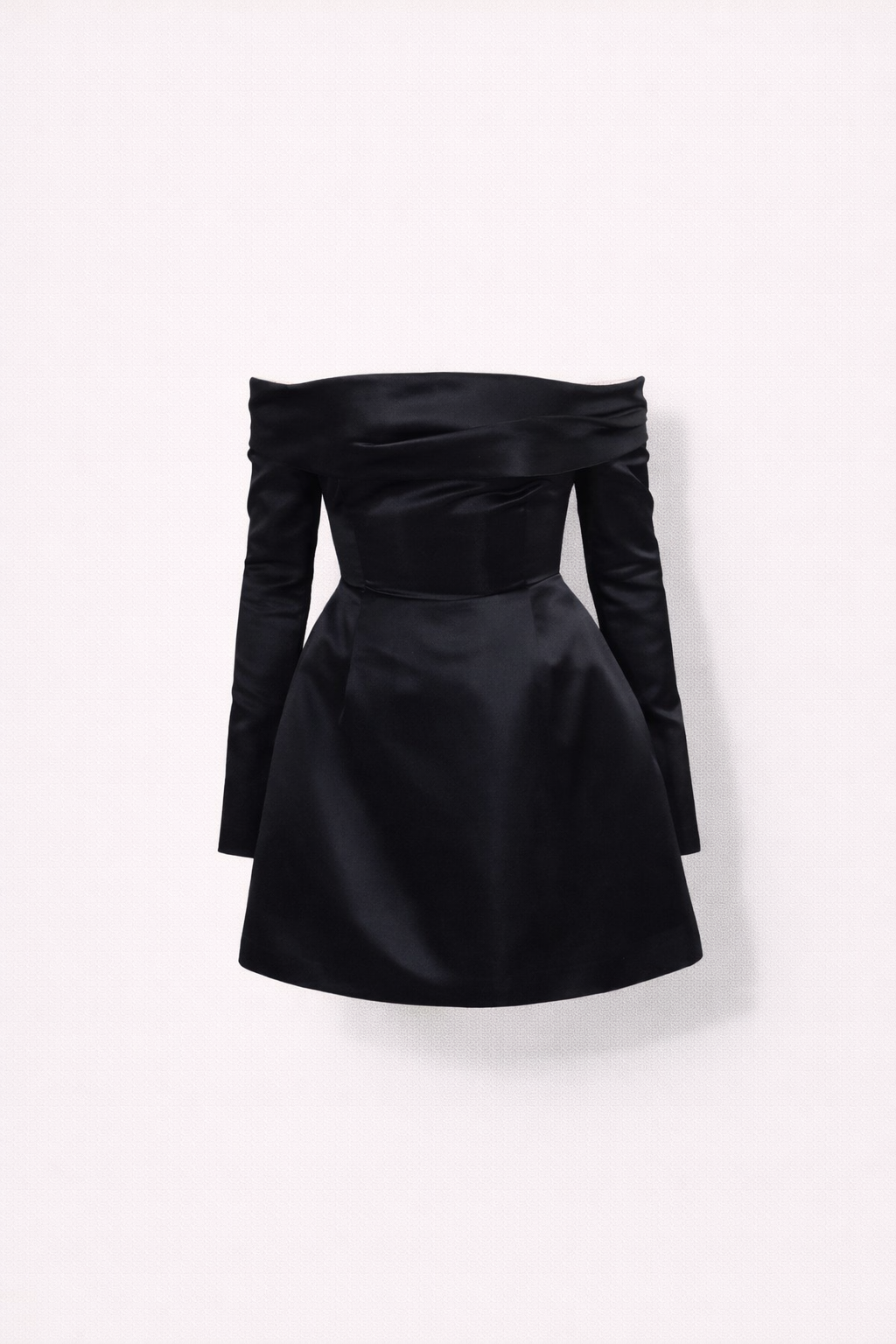Off-shoulder mini-jurk voor dames met lange mouwen en city-chic stijl