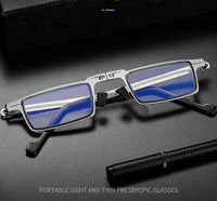 Opvouwbare titanium leesbril
