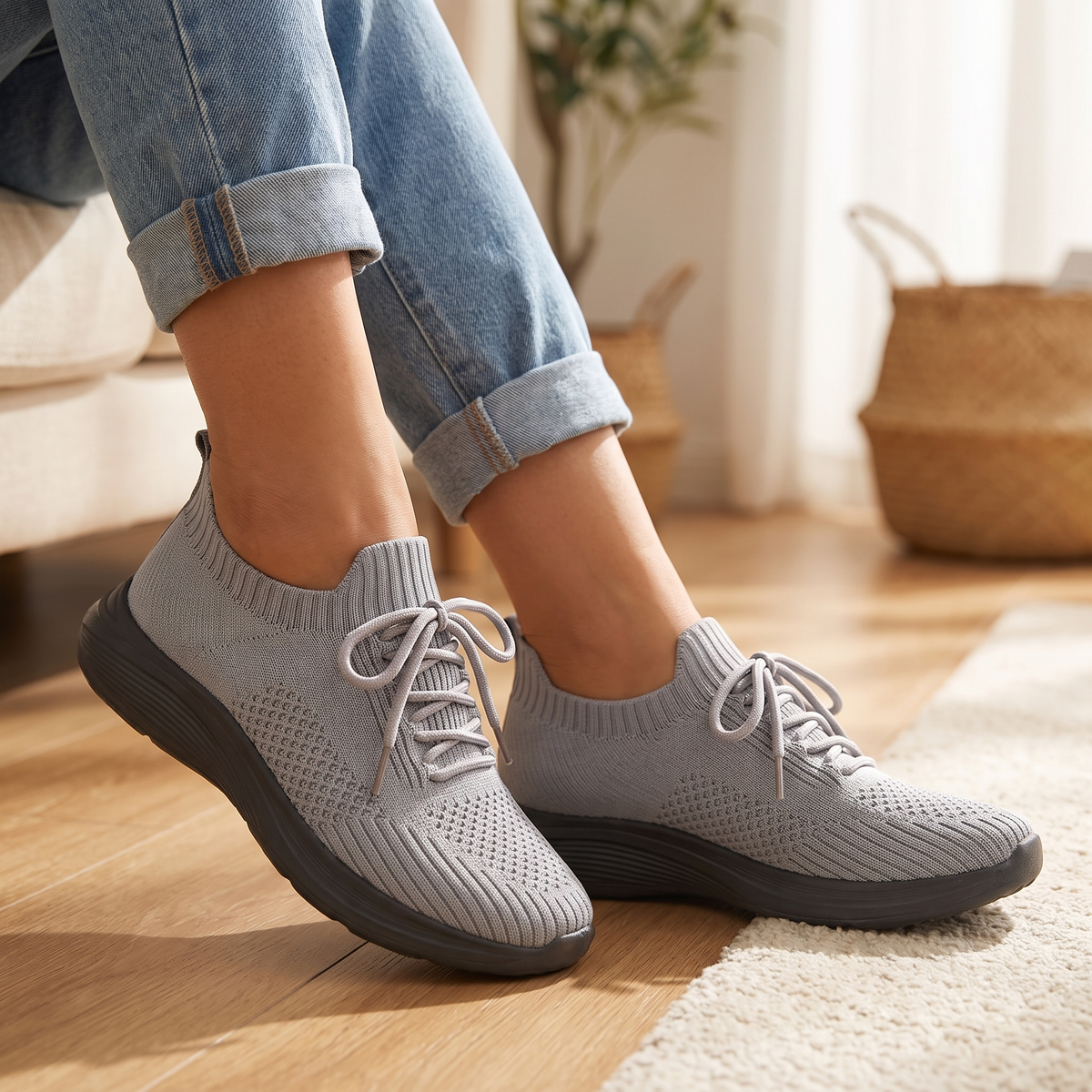 Orthopedische Sneakers voor Dames | Traagschuim | Geschikt voor Opgezwollen Voeten & Diabetes
