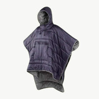 Outdoor poncho met fleecevoering