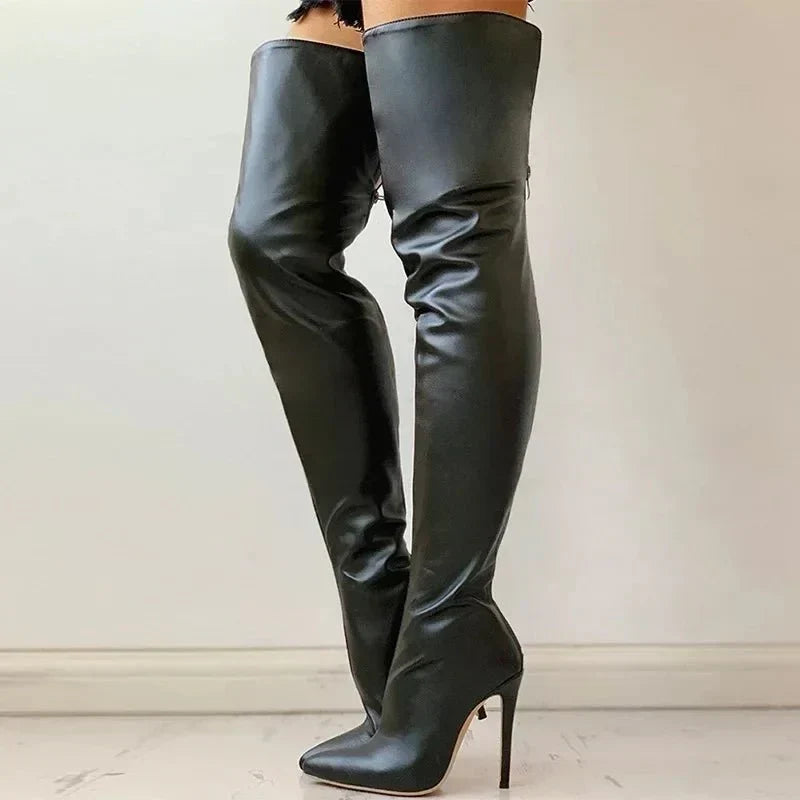 Overknee laarzen voor dames met Stilettohak