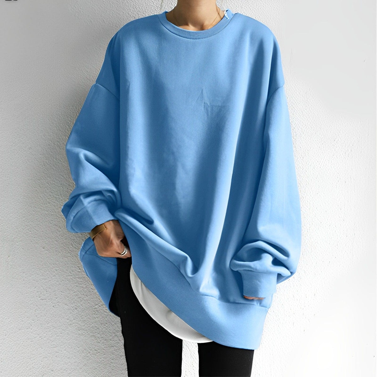 Oversized dames sweatshirt met ronde hals
