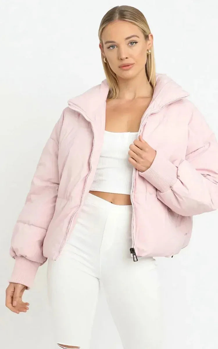 Oversized gewatteerde damesjas