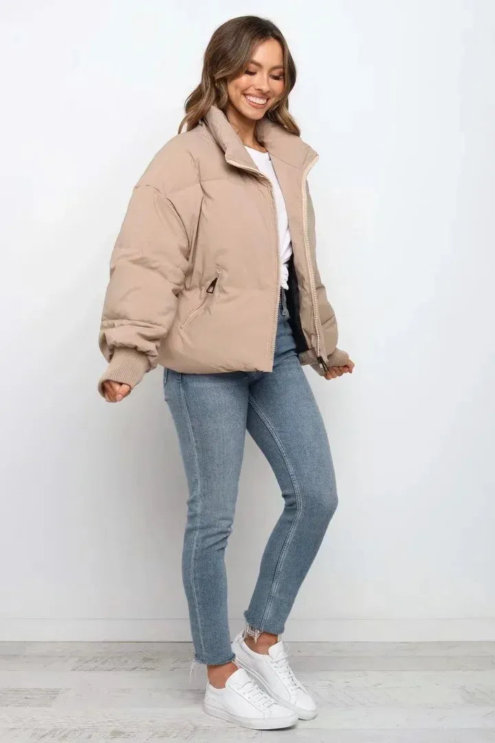 Oversized gewatteerde damesjas