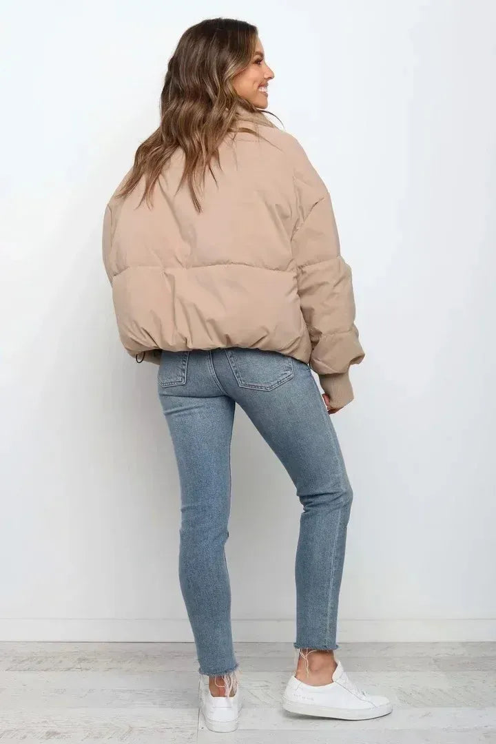 Oversized gewatteerde damesjas