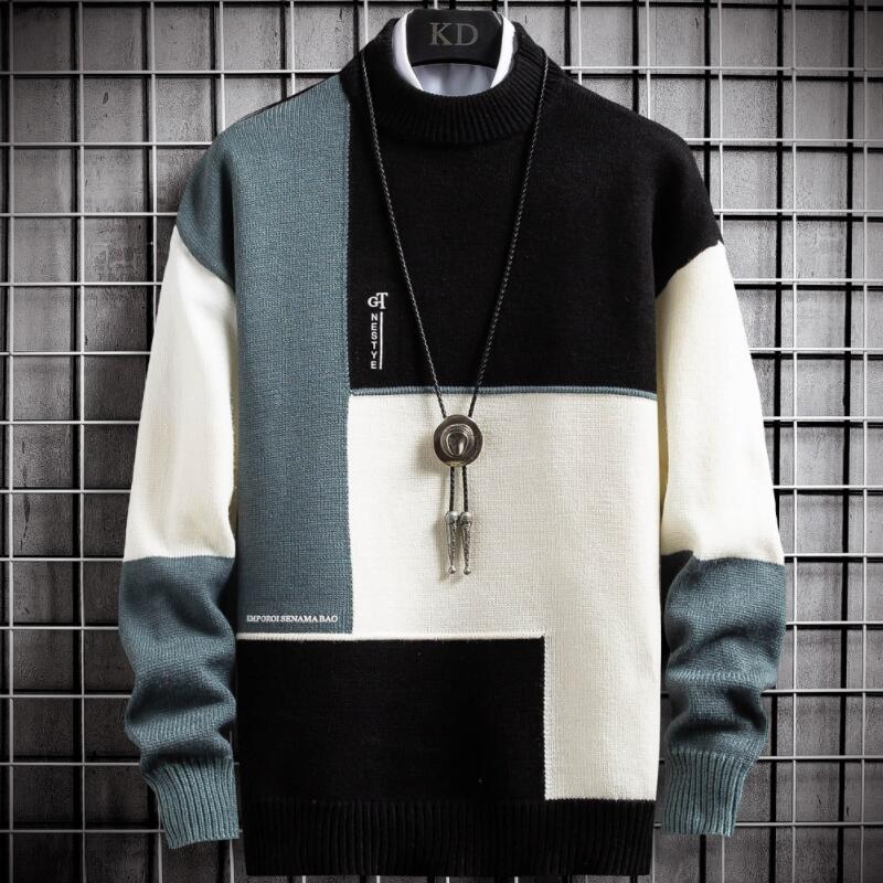 Patchwork Pullover | Warme Trui