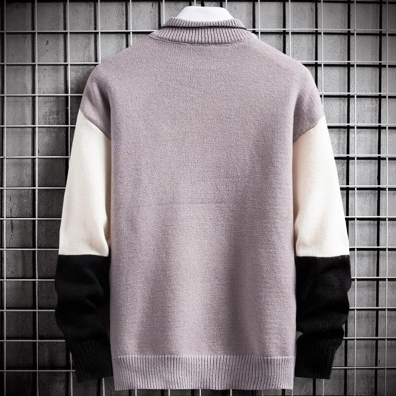 Patchwork Pullover | Warme Trui