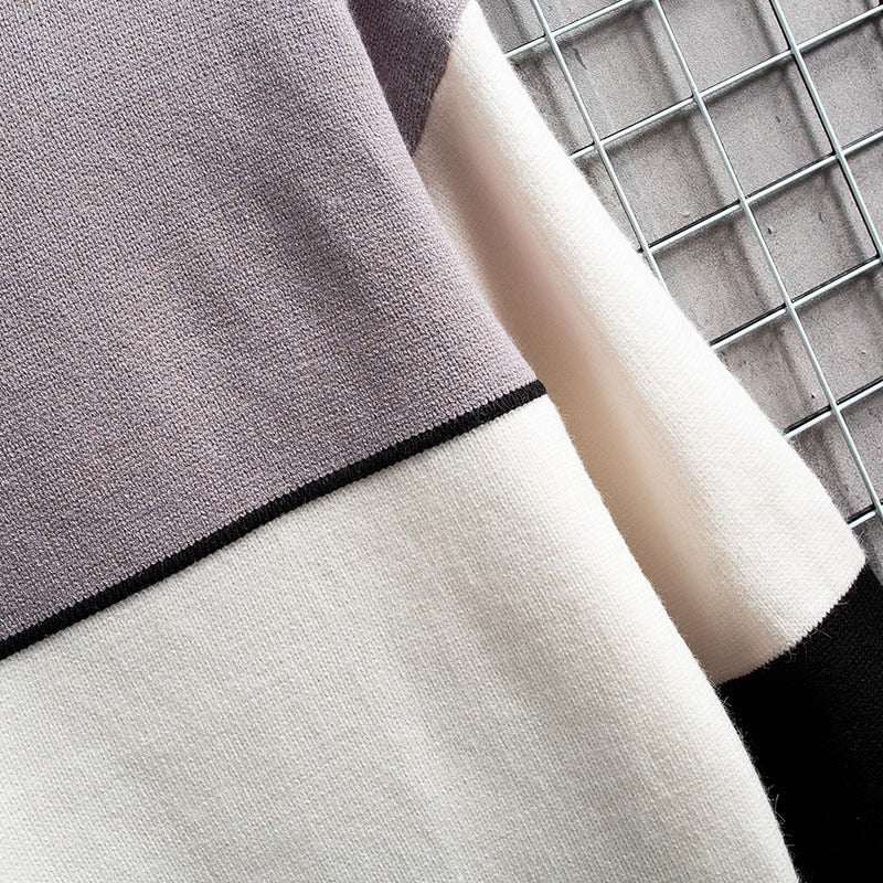 Patchwork Pullover | Warme Trui