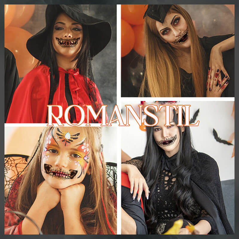 Realistische horror halloween-tattoos – Maak je halloween-make-up compleet