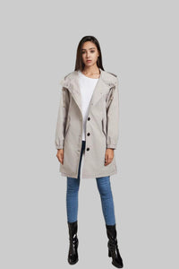 Regentrenchcoat met capuchon voor dames