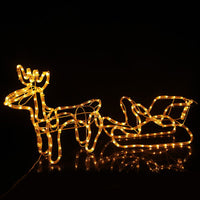 Rendier en slee - 120 cm met ledverlichting