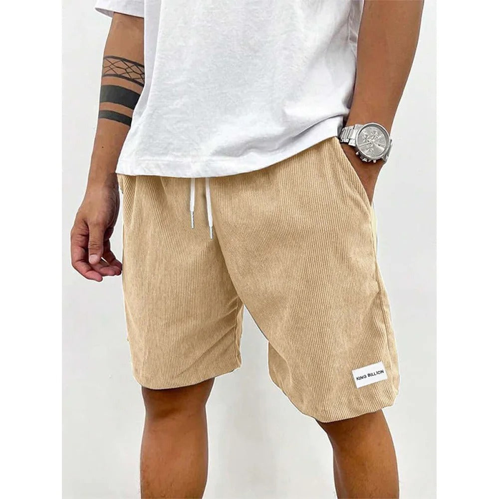 Ribfluwelen bermudashorts voor heren