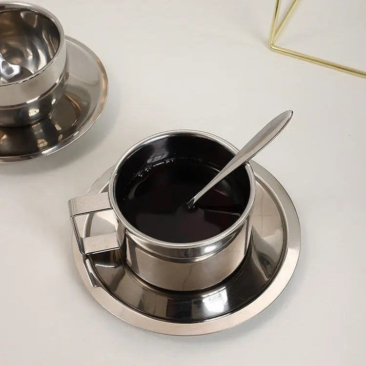 Roestvrijstalen koffieset