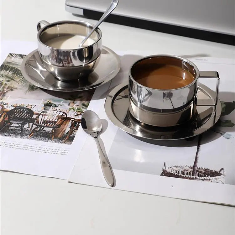 Roestvrijstalen koffieset