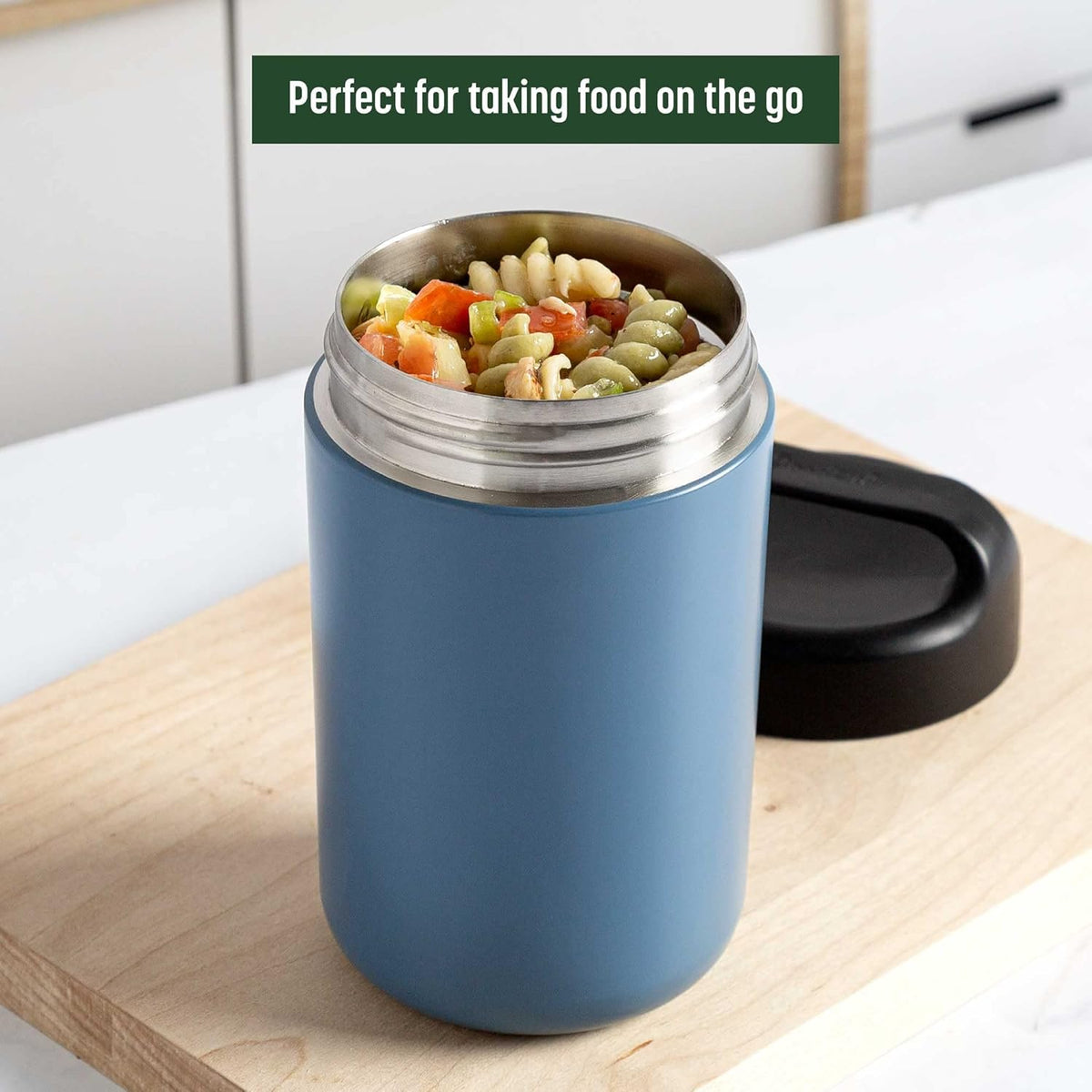 Roestvrijstalen Thermos Voedselcontainer met Handvat