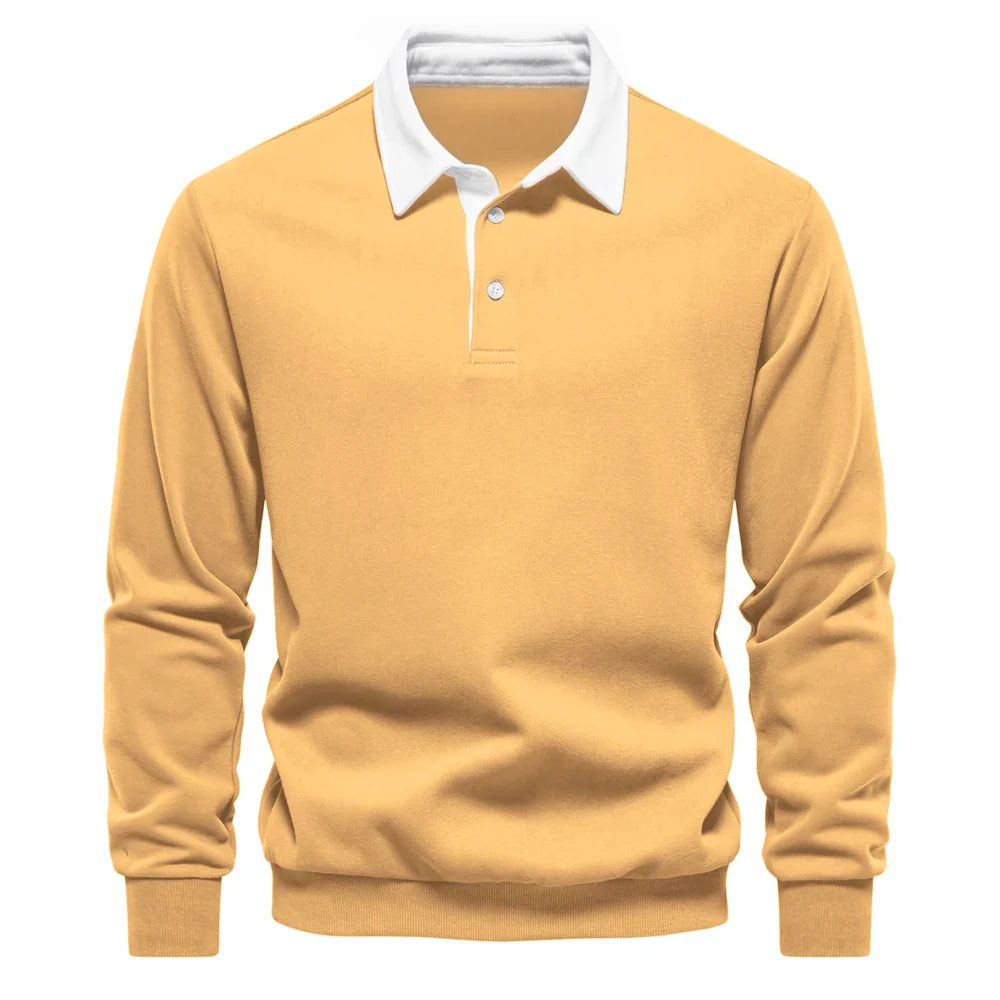 Rugbyshirt met lange mouwen voor heren