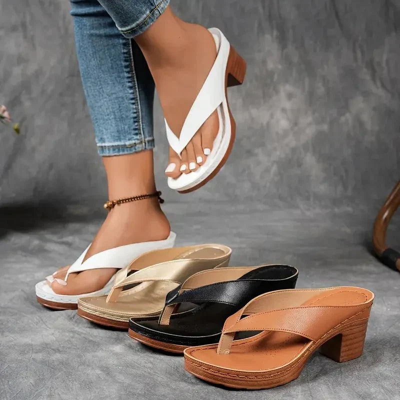 Sandalen met hak voor dames