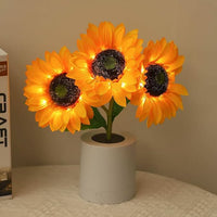 Schitterende zonnebloem led-tafellamp