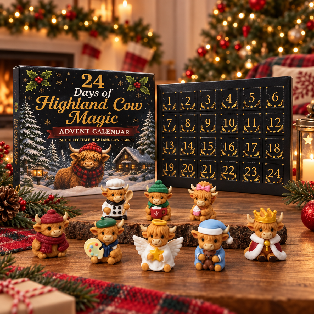 Schotse Hooglander Adventskalender - Aftellen naar Kerstmis