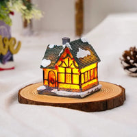 Set van 6 led-kerstdorphuisjes