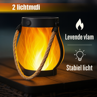 Sfeervolle solarlamp met flikkerend vlameffect