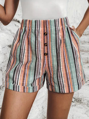Shorts met contraststrepen