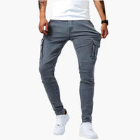 Slim fit cargobroek voor heren
