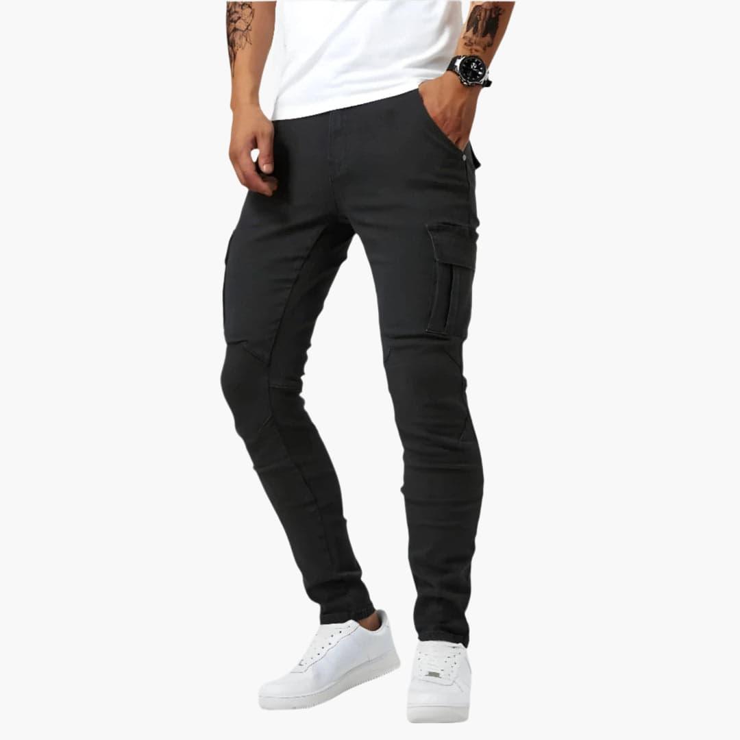 Slim fit cargobroek voor heren