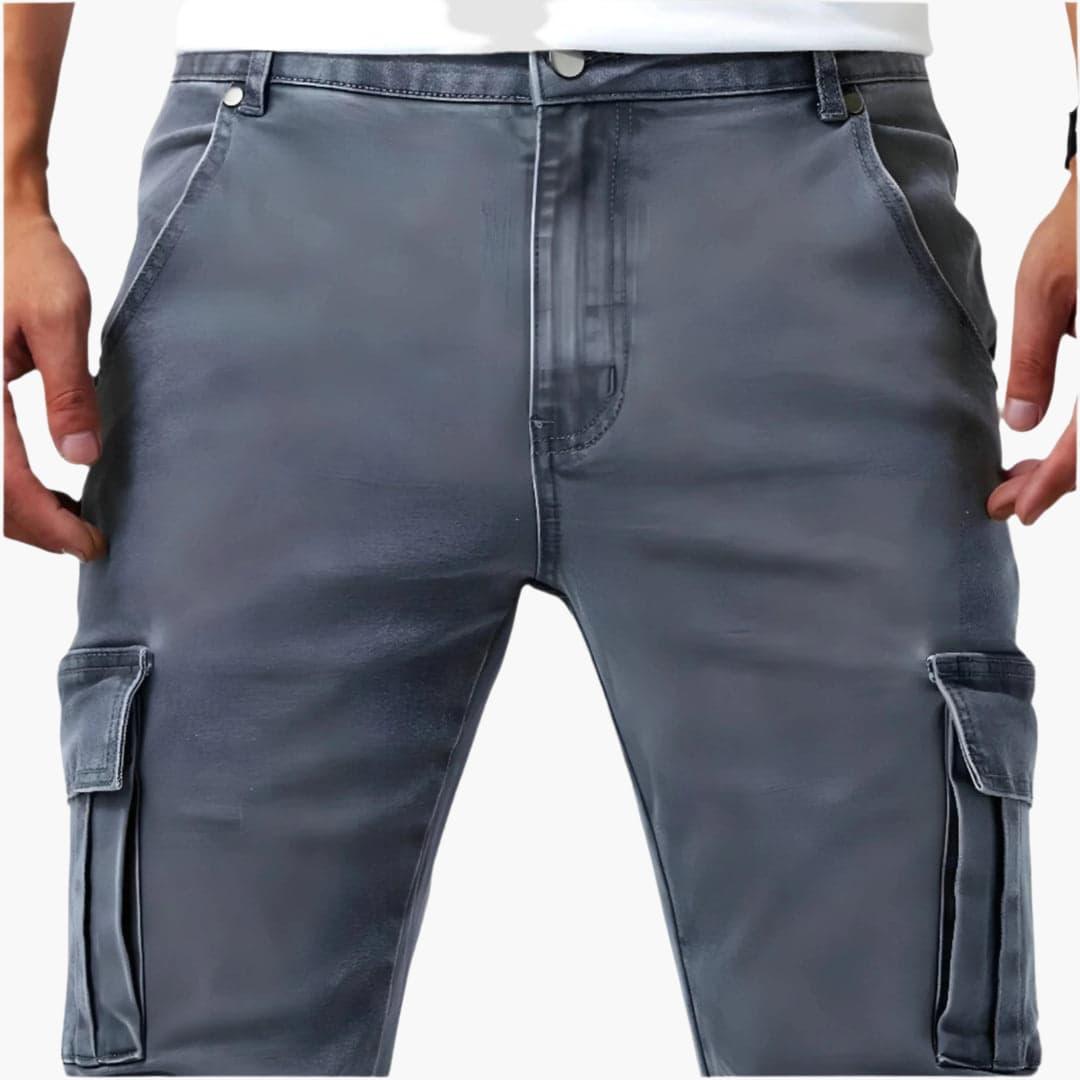 Slim fit cargobroek voor heren