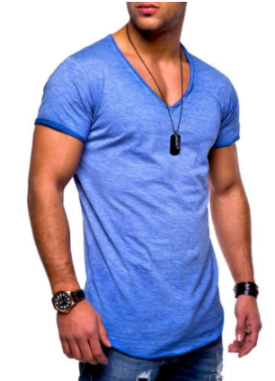 Slim-fit heren T-shirt met V-hals