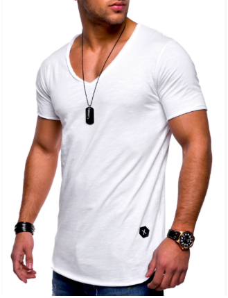Slim-fit heren T-shirt met V-hals