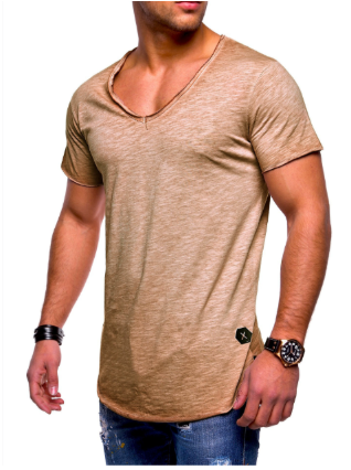 Slim-fit heren T-shirt met V-hals