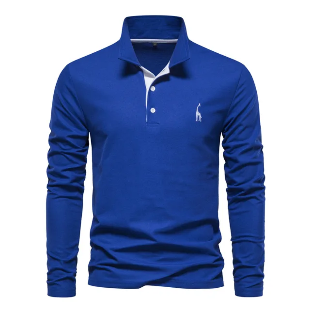 Slim fit herenpoloshirt met lange mouwen