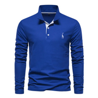 Slim fit herenpoloshirt met lange mouwen