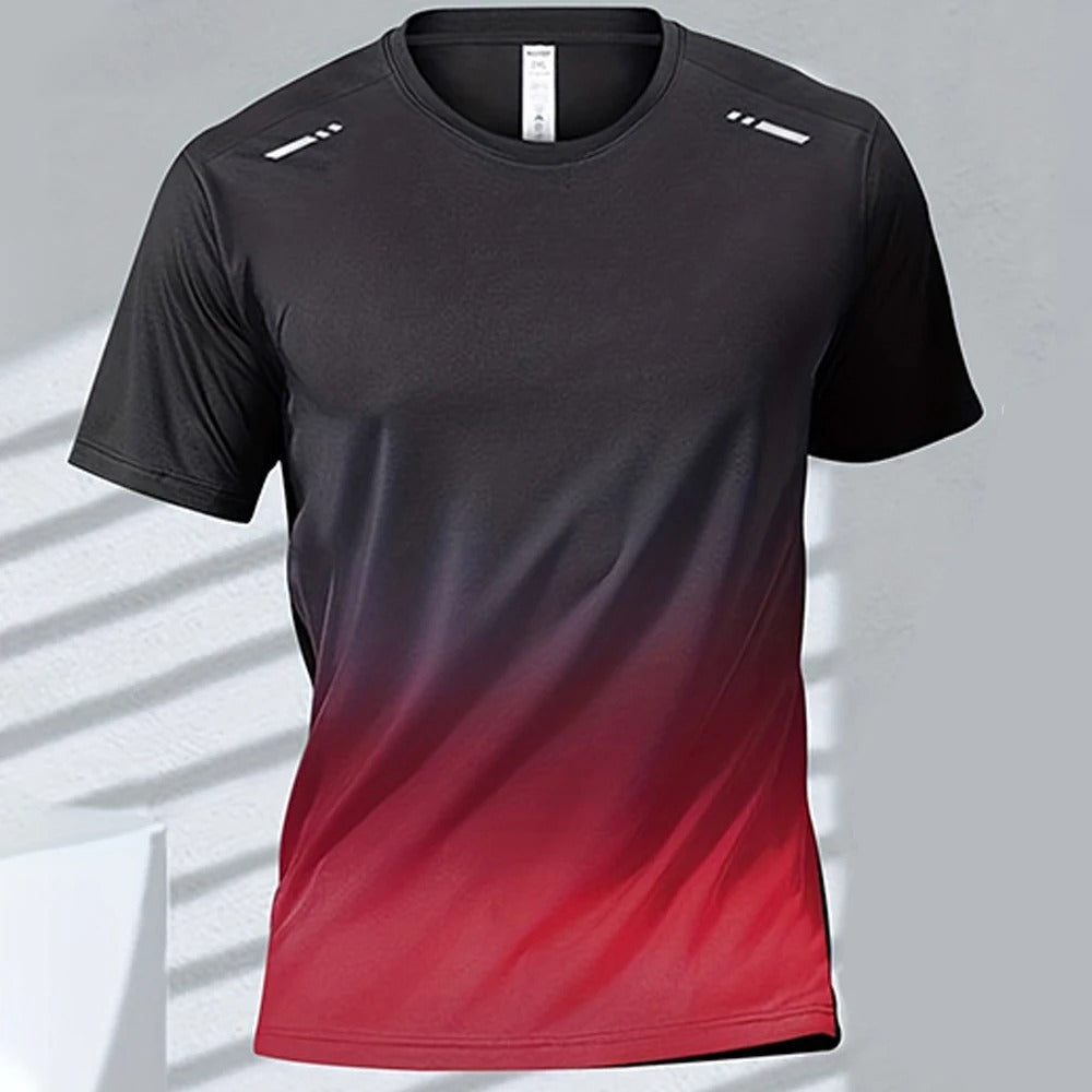 Sneldrogend T-shirt voor heren met verloopdesign