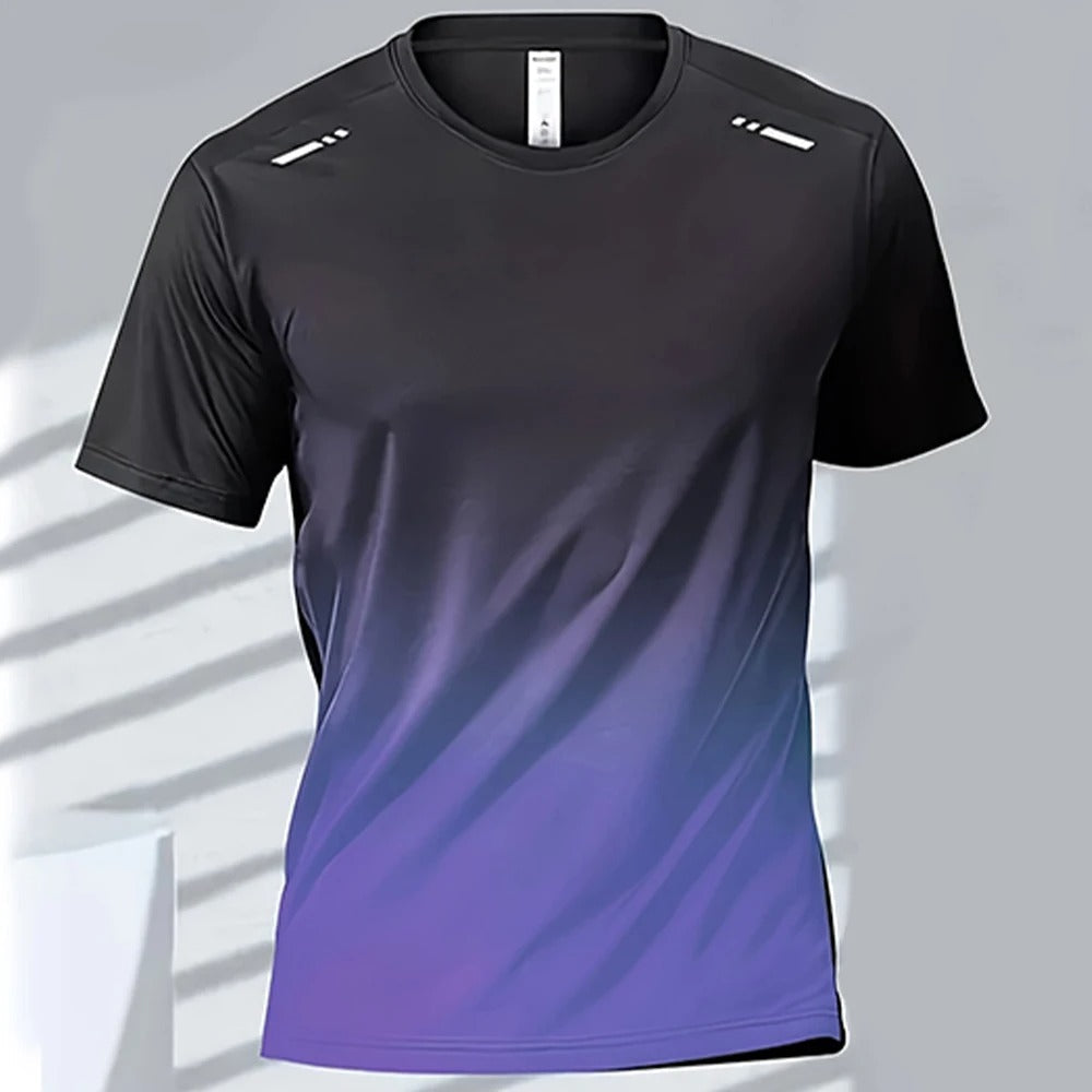 Sneldrogend T-shirt voor heren met verloopdesign