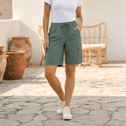 Sneldrogende cargoshorts met 6 zakken voor dames