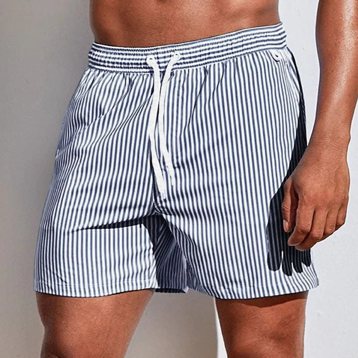 Sneldrogende zwemshort voor heren met elastische taille - casual