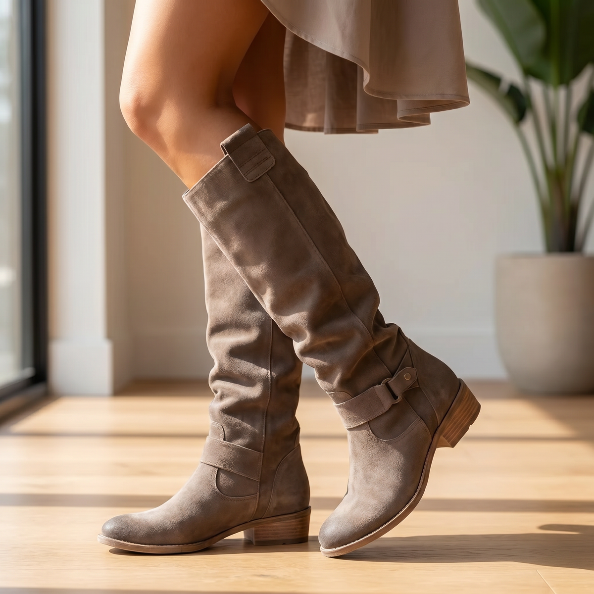 Soepele Leren Dameslaarzen | Anatomische Enkelomsluitende Schoenen voor Dagelijks Gebruik
