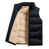 Stijlvolle herenbodywarmer met bontvoering